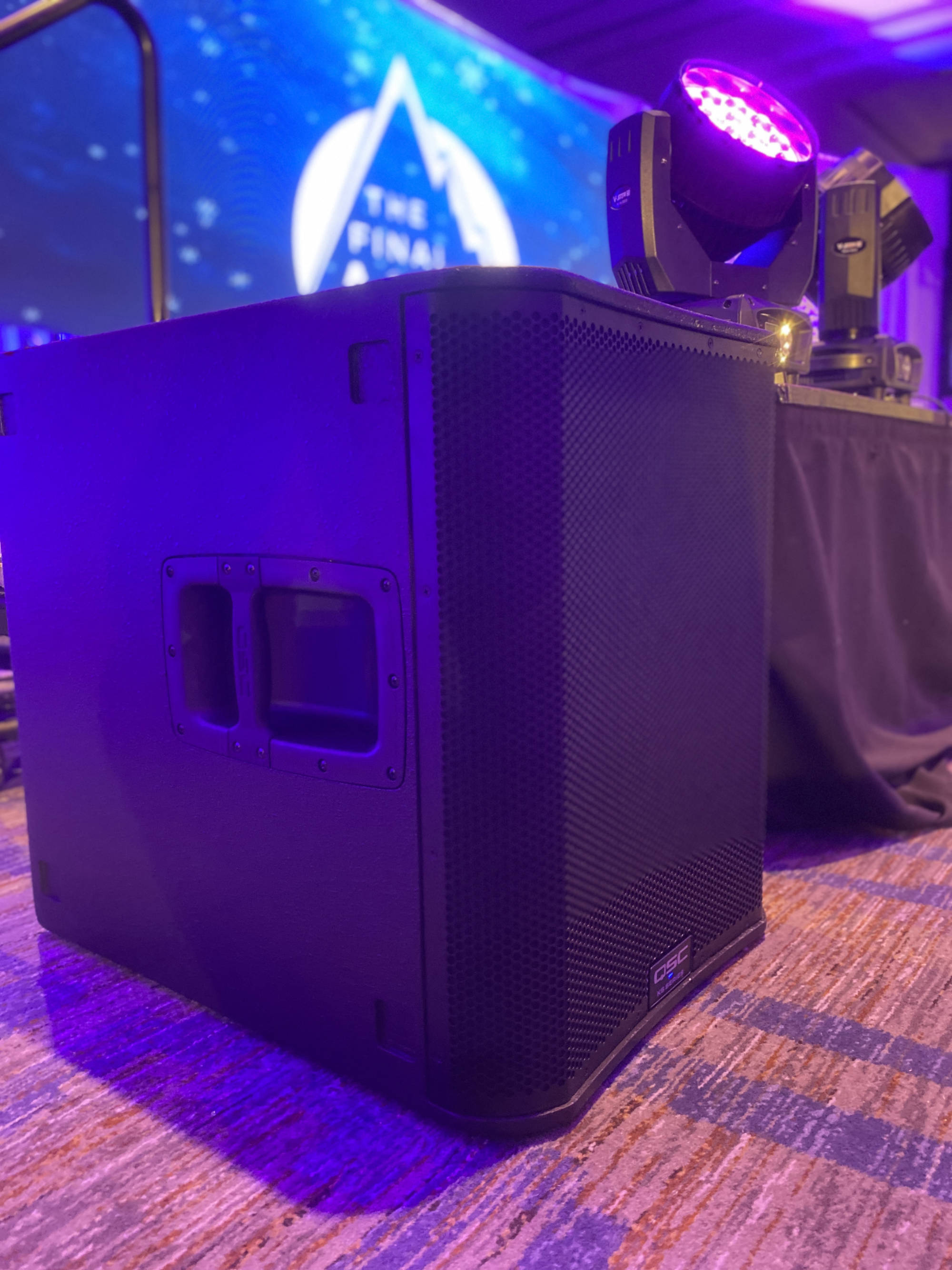 QSC KS118 subwoofer for live event